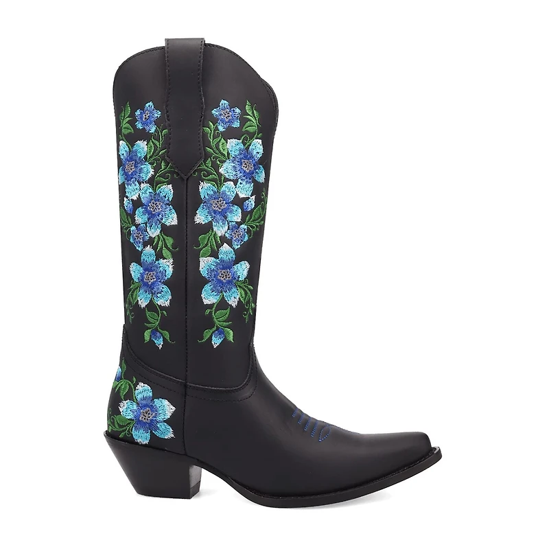 Dingo Womens Posie Leather Boot Block Heel Cowboy Boots