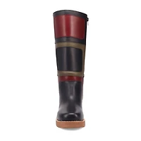 Dingo Womens Patches Leather Boot Stacked Heel Cowboy Boots