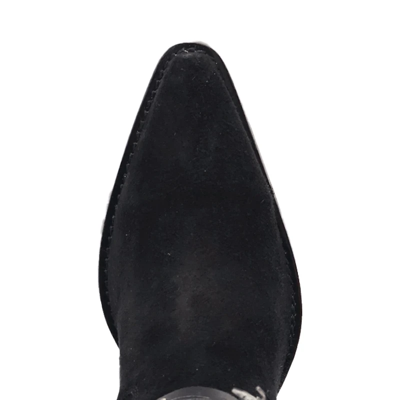 Dingo Womens Buck Wild Suede Leather Boot Block Heel Cowboy Boots