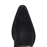 Dingo Womens Buck Wild Suede Leather Boot Block Heel Cowboy Boots
