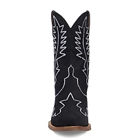 Dingo Womens Tiny Pony Suede Leather Bootie Block Heel Cowboy Boots