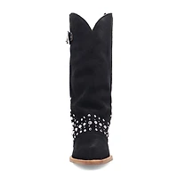 Dingo Womens Howdy Honey Suede Leather Boot Block Heel Cowboy Boots