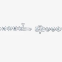 F / Vs2) Womens CT. T.W. Lab Grown White Diamond 10K Gold Inch Tennis Bracelet