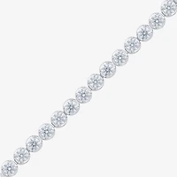 F / Vs2) Womens CT. T.W. Lab Grown White Diamond 10K Gold Inch Tennis Bracelet