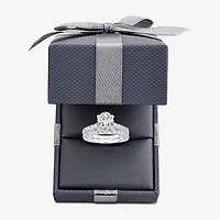 (H-I / SI1-SI2) Signature By Modern Bride Womens 3 CT. T.W. Lab Grown White Diamond 14K Gold Oval Bridal Set