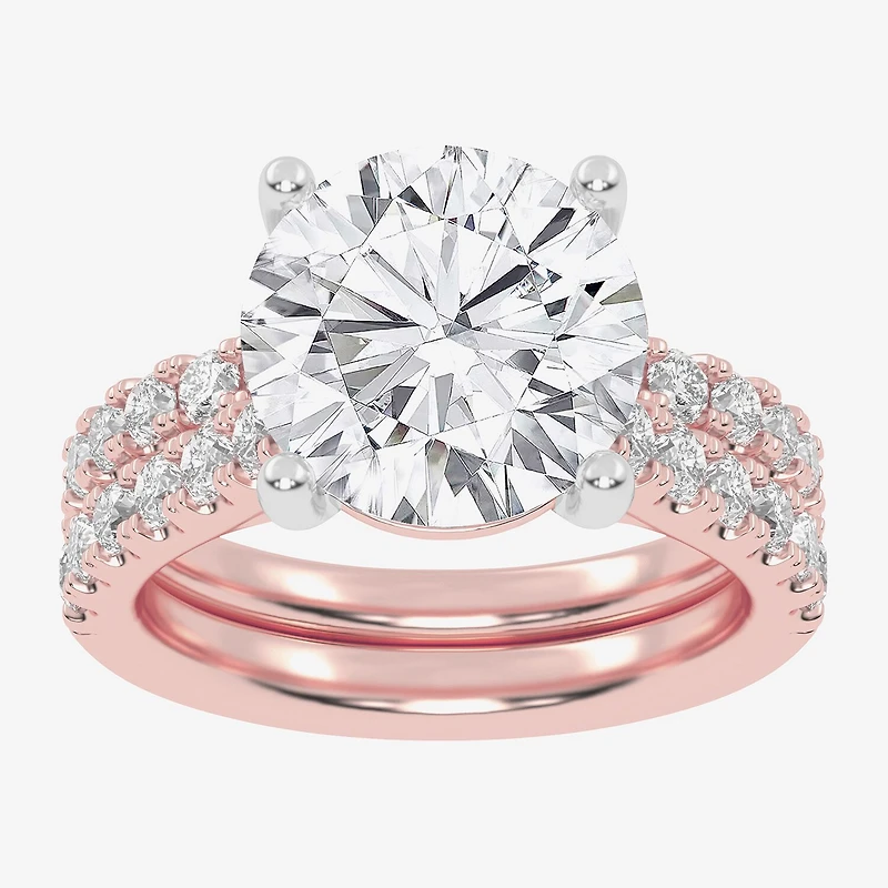 Signature By Modern Bride (G-H / Vs2-Si1) Womens 5 CT. T.W. Lab Grown White Diamond 14K Gold Round Bridal Set