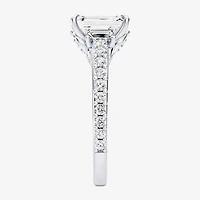 Enchanted Disney Fine Jewelry Cinderella (F / Si1) Womens 2 5/8 Ct. T.W. Lab Grown White Diamond 10K Gold Princess Side Stone Engagement Ring