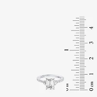 Enchanted Disney Fine Jewelry Aurora (F / Si1) Womens 2 1/5 CT. T.W. Lab Grown White Diamond 10K Gold Princess Sleeping Beauty Side Stone Engagement Ring