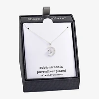 Sparkle Allure Cubic Zirconia 2 1/2 CT. T.W. Clear Pure Silver Over Brass Pendant Necklace
