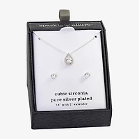 Sparkle Allure Womens 1 7/8 CT. T.W. Pure Silver Over Brass 2-pc. Jewelry Set