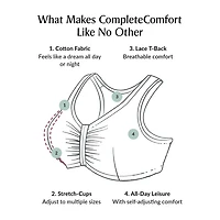 Glamorise® Soft Cotton T-Back Comfort Bra -1908