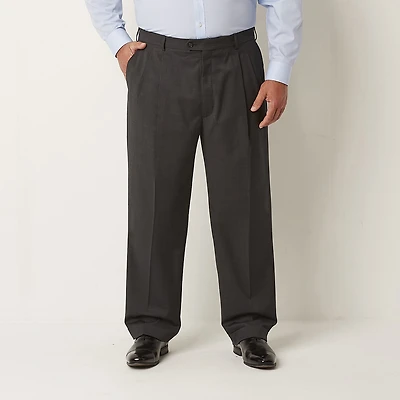Stafford Coolmax All Season Ecomade Mens Big and Tall Classic Fit Pleated Front Suit Pant