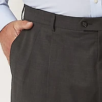 Stafford Coolmax All Season Ecomade Mens Big and Tall Classic Fit Pleated Front Suit Pant