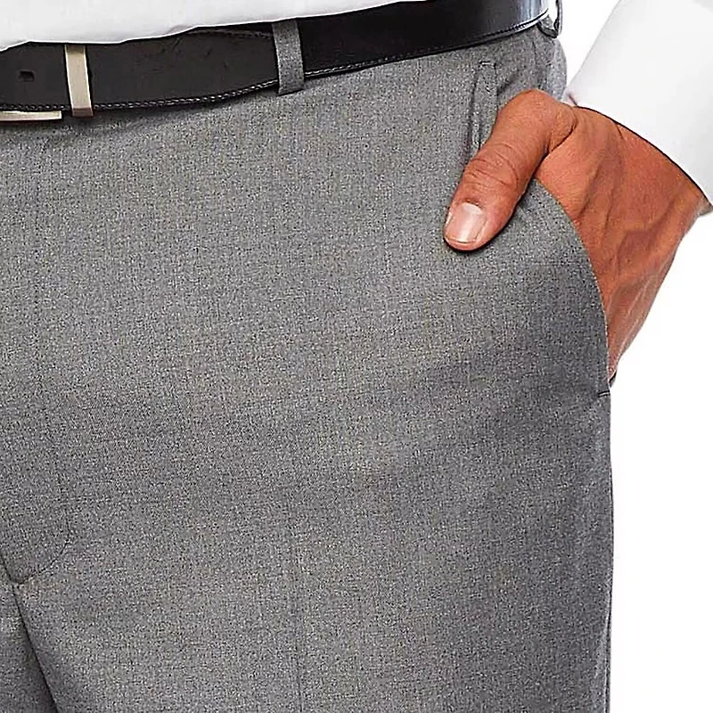 J. Ferrar Ultra Comfort Mens Big and Tall Stretch Fabric Regular Fit Flat Front Suit Pant