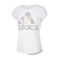 adidas Big Kid Girls Round Neck Short Sleeve Classic Fit Graphic T-Shirt