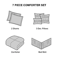 Stratford Park Astrid 7-pc. Geometric Midweight Comforter Set
