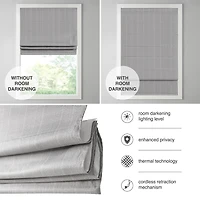 Madison Park Colm Energy Saving Cordless Room Darkening Roman Shade