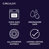 Circulon A1 Series with ScratchDefense 8-qt. Stockpot with Lid