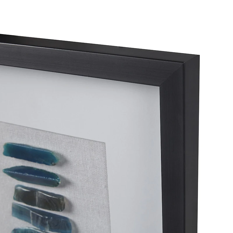 INK+IVY Cerulean Stones Agate Framed Shadow Box Art