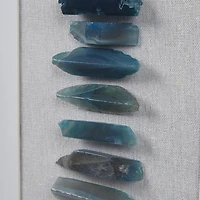 INK+IVY Cerulean Stones Agate Framed Shadow Box Art