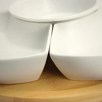 Elama Signature 12 1/4 Inch 6pc Lazy Susan Appetizer and Condiment Server Set