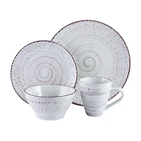 Elama Malibu Waves 16-Piece Dinnerware Set