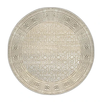 Radici Davide Bordered Indoor Round Area Rug