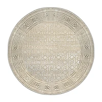 Radici Davide Bordered Indoor Round Area Rug