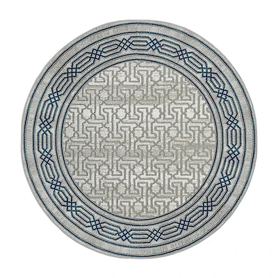 Radici Davide Bordered Indoor Round Area Rug