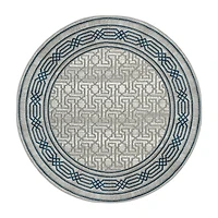 Radici Davide Bordered Indoor Round Area Rug