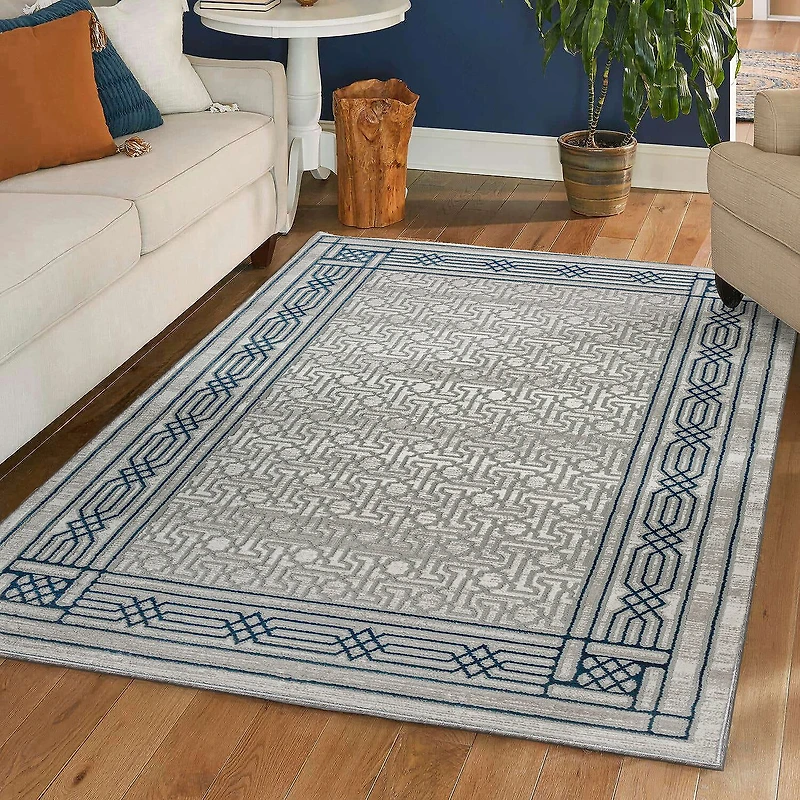 Radici Davide Bordered 5X7 Indoor Rectangular Area Rug