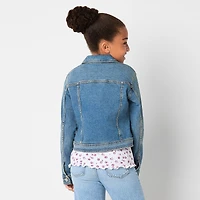 Thereabouts Little & Big Kid Girls Denim Lightweight Puffer Jacket