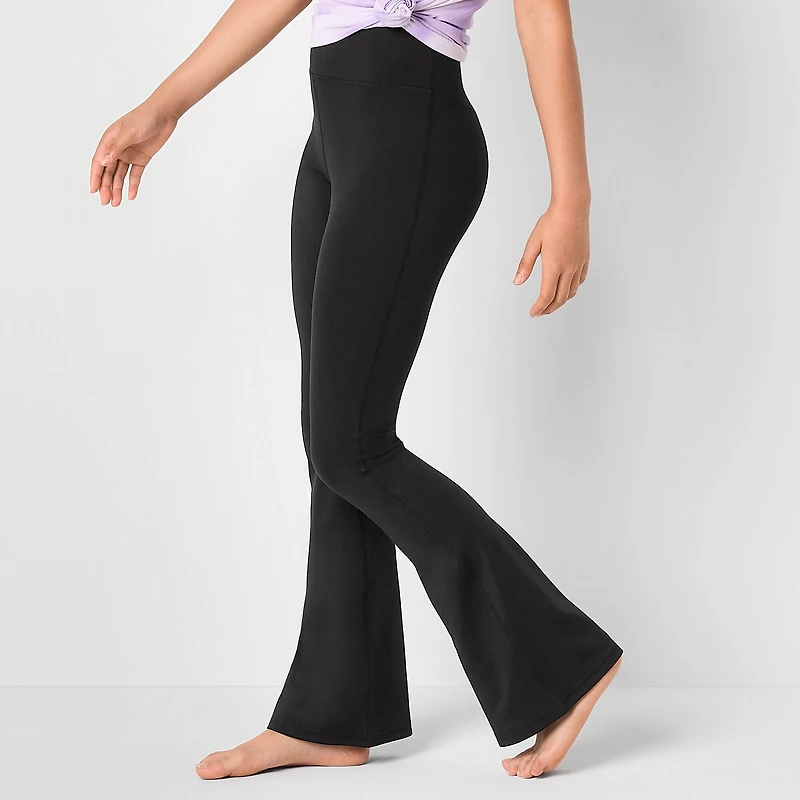 Xersion Must Have Little & Big Kid Girls Quick Dry High Rise Knit 26 1/2" Active Flare Full Length Leggings