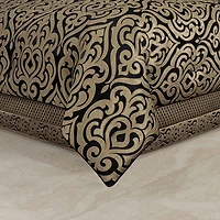 Queen Street Blythe Black & Gold 4-pc. Midweight Embellished Comforter Set