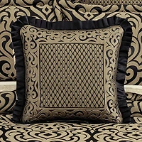 Queen Street Blythe Black & Gold Square Throw Pillow