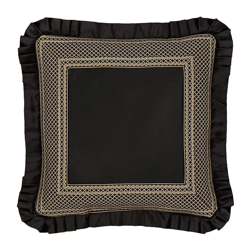 Queen Street Branson Black & Gold Square Throw Pillow