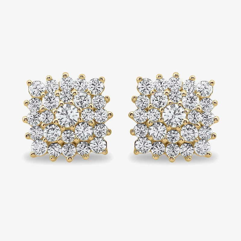 3/4 CT. T.W. Lab Grown White Diamond 10K Gold 9.3mm Stud Earrings