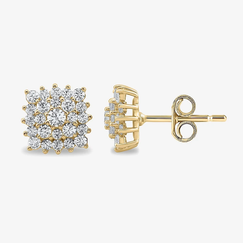3/4 CT. T.W. Lab Grown White Diamond 10K Gold 9.3mm Stud Earrings