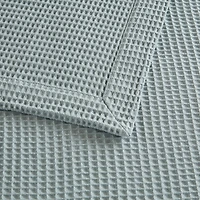 Madison Park Waffle Weave Cotton Lightweight Blanket