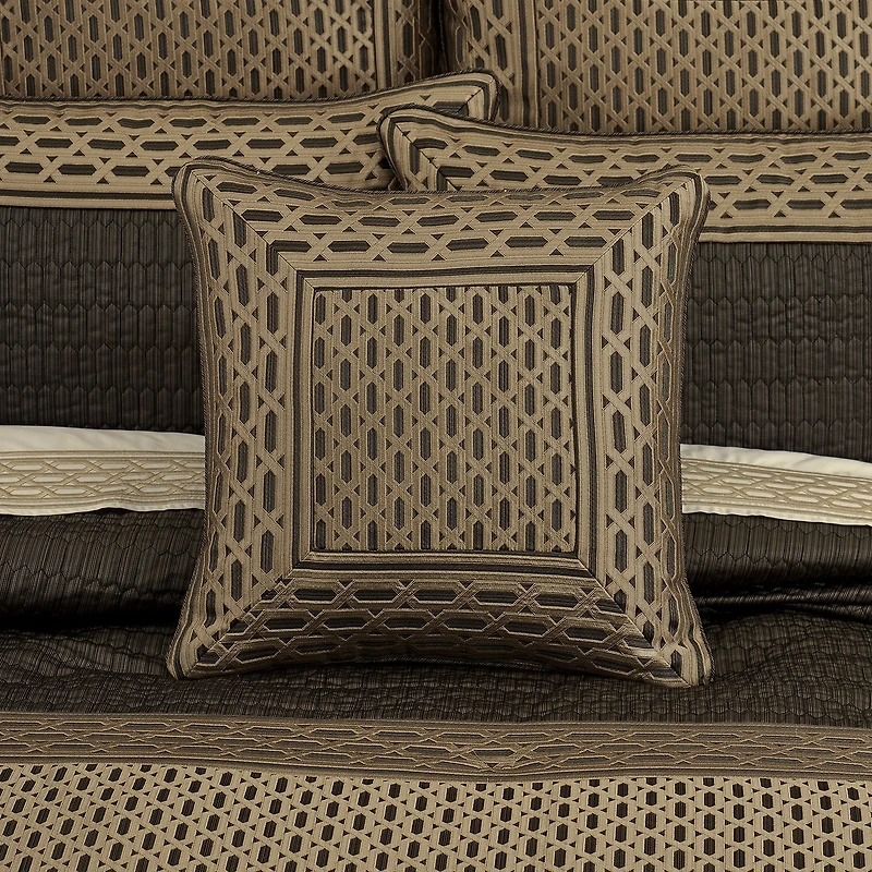 Queen Street Melbourne Bronze Square Throw Pillow