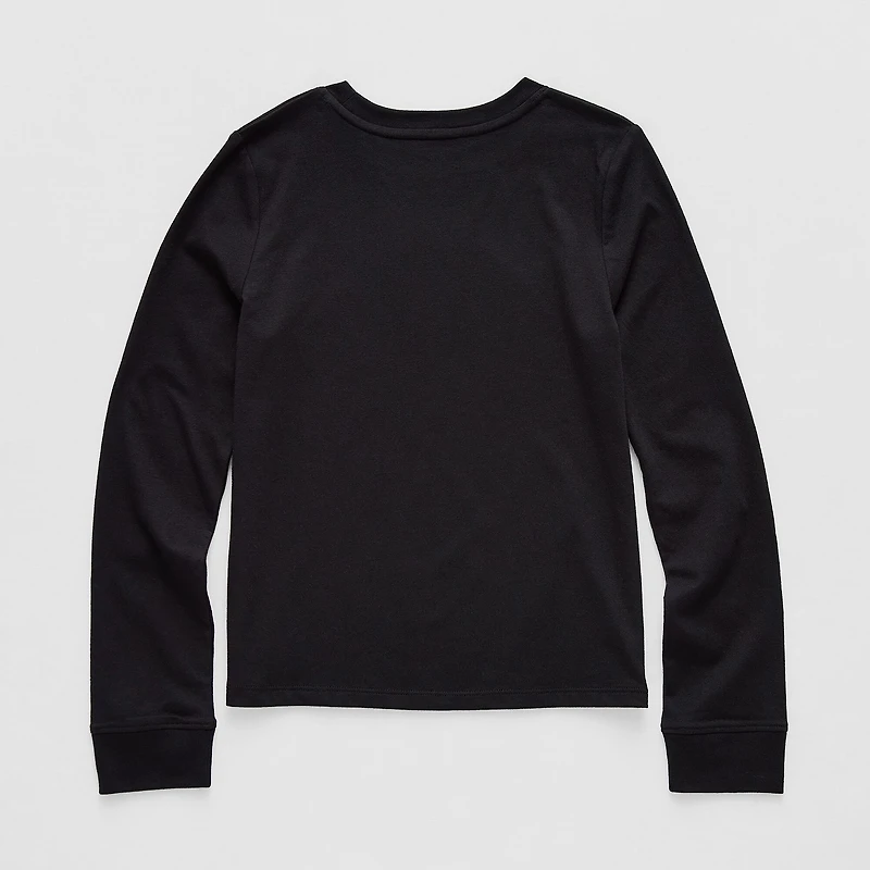 Thereabouts Little & Big Kid Girls Crew Neck Long Sleeve T-Shirt