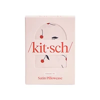Kitsch Satin Pillowcase- Cherry Print Face Pillow Cover