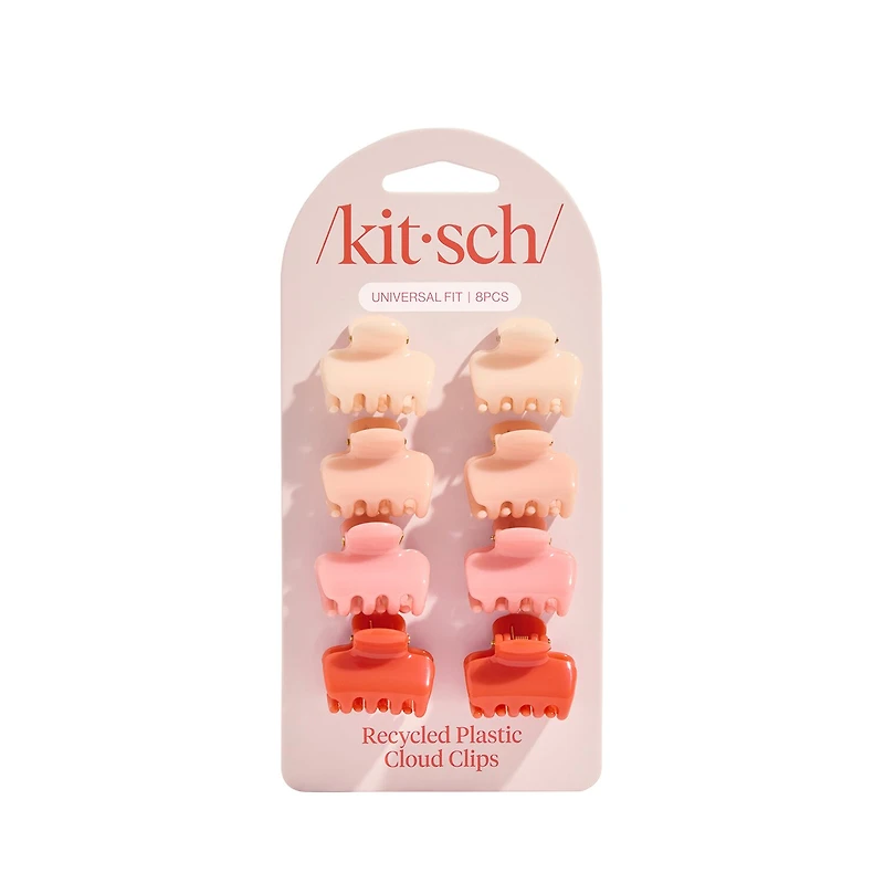 Kitsch 8-pc. Recycled Plastic Mini Cloud Clips- Assorted Cherry Value Set