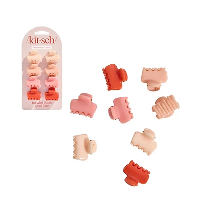 Kitsch 8-pc. Recycled Plastic Mini Cloud Clips- Assorted Cherry Value Set