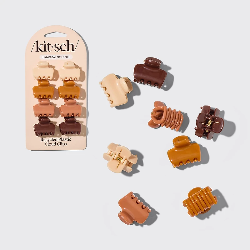 Kitsch 8-pc. Recycled Plastic Mini Cloud Clip- Sedona Value Set