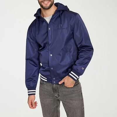 Champion Mens Hooded Midweight Bomber Jacket