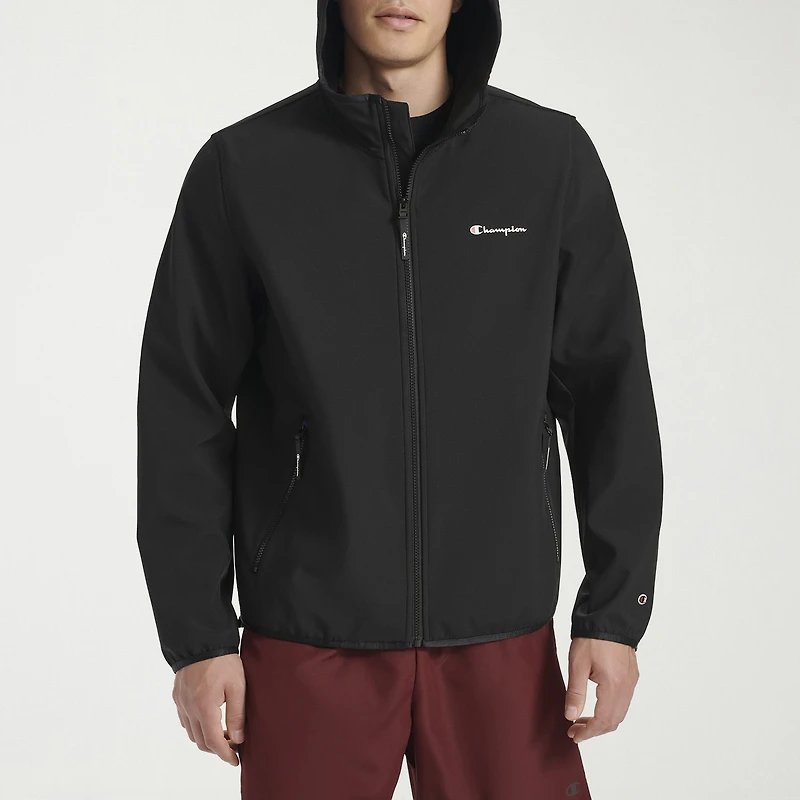 Champion Mens Hooded Water Resistant Midweight Softshell Jacket