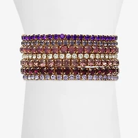 Bijoux Bar Womens Glass Stretch Bracelet