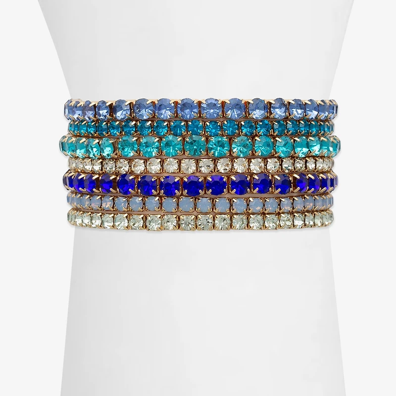 Bijoux Bar Womens Glass Stretch Bracelet
