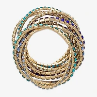 Bijoux Bar Womens Glass Stretch Bracelet